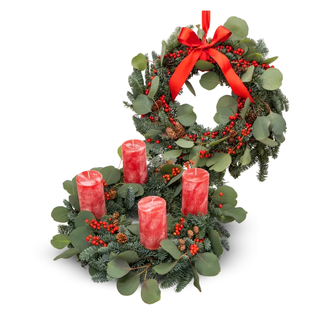 Christmas set of wreaths